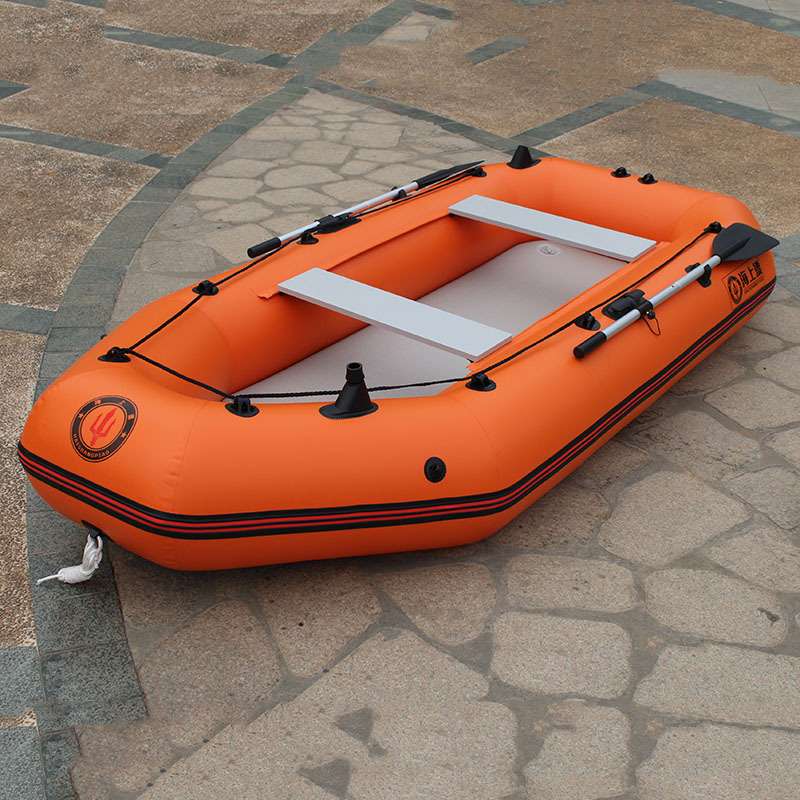 充气气垫船加厚充气船皮划艇双人折叠便携橡皮艇冲锋舟气垫夹网船