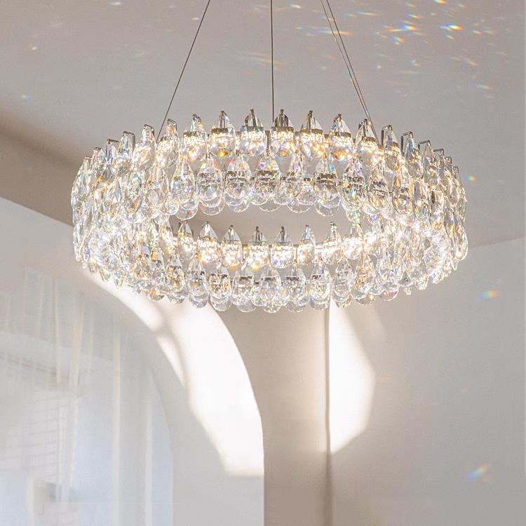 现代轻奢客厅吊灯水晶灯创意个性艺术设计师新款奢华高级感餐厅灯