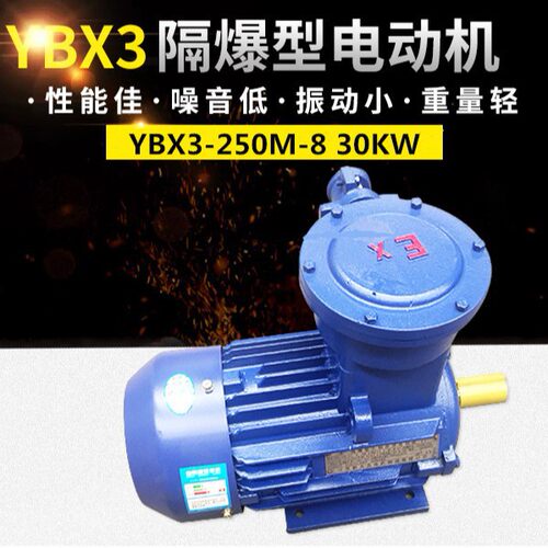 YBX3防爆型电动机隔爆型三相异步250M-8 30KW立式卧式防爆电动机