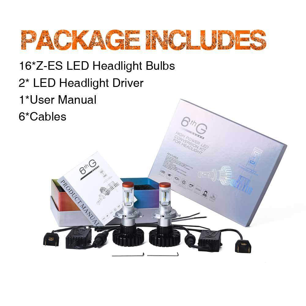 供应X620 H4汽车LED大灯外置驱动防水led前大灯超亮白光