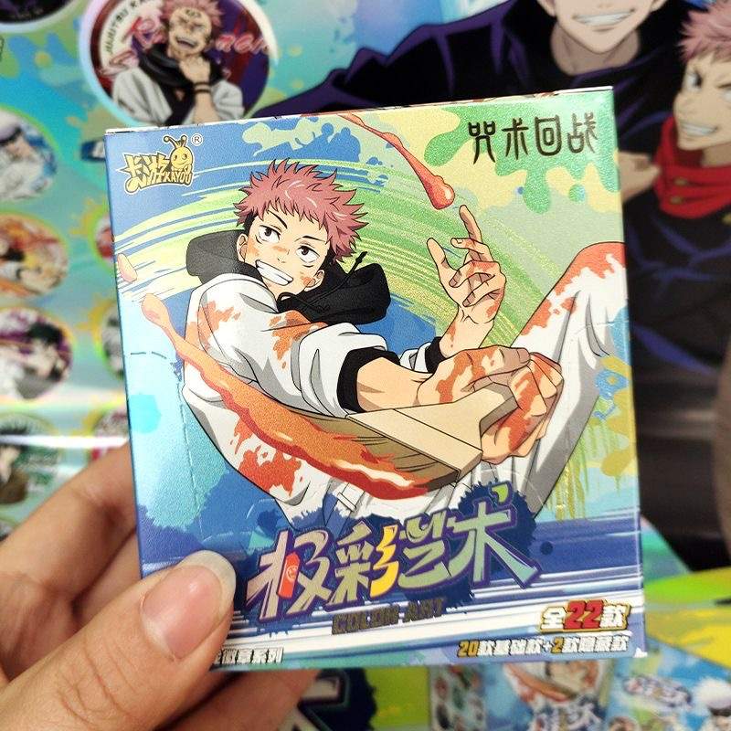 卡游咒术回战微章系列域界解封YZH-JCYS-01极彩艺术微章一盒6小包