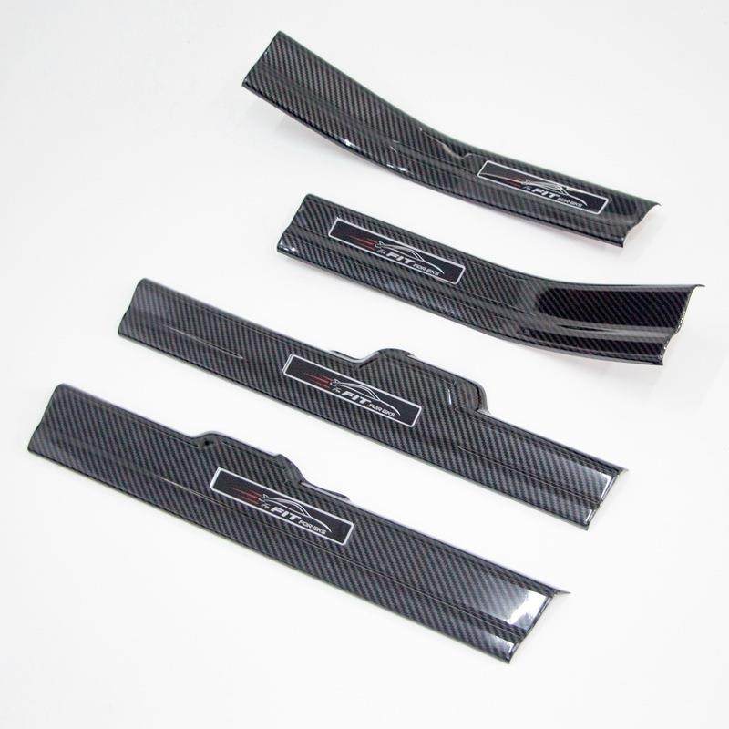 14-21飞度改装专用碳纤维迎宾踏板门槛踏板护板内门槛条