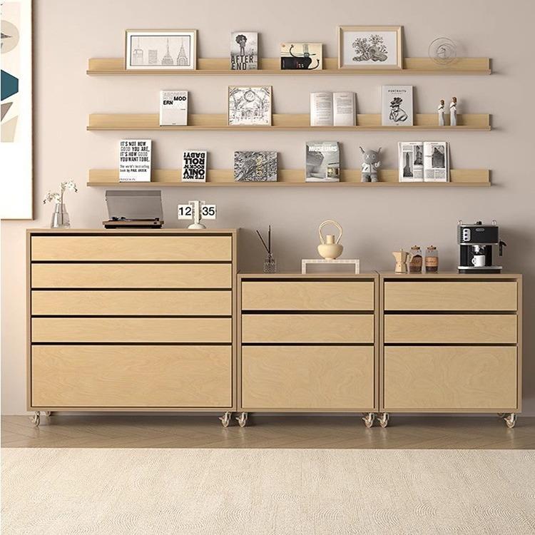 桦木海洋板中古风斗柜简约家用卧室收纳柜床尾置物柜床头柜储物柜