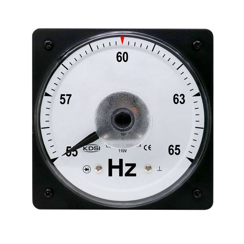 供应 KDSI广角度指针频率表LS-110 55-65Hz 110V 外形尺寸110*110