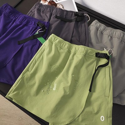 松紧高腰防走光A字裙裤速干防水