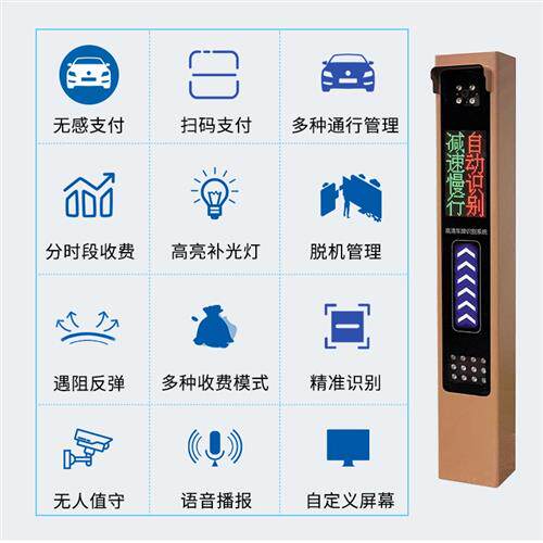 极速车牌识别一进一出直杆t广告道闸机栏杆升降一体机小区地下车