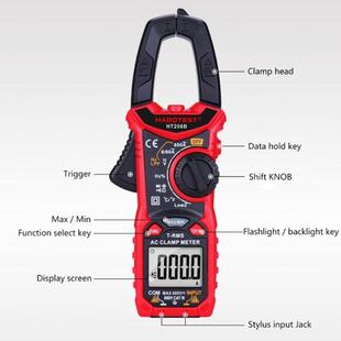 极速HT206e AC/DC Digital Clamp Meter Multimeter High Precisi