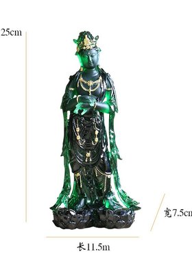 极速古法琉璃鎏金不肯去观音菩萨居家客J厅寺庙佛堂供奉佛像用品U