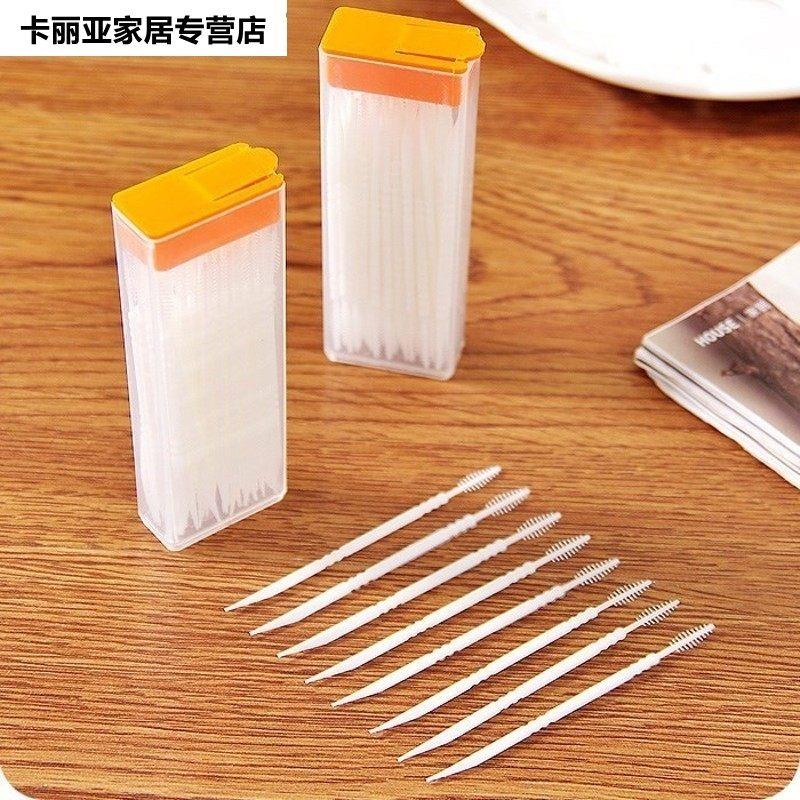 极速包装塑料带毛刷一次性刷头A牙签棒刷网红家用独立牙线工具