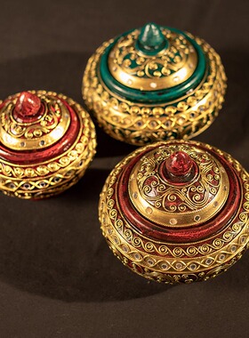 新品异丽东南亚风格客厅茶u几装饰小摆件泰国工艺品泰式创意家居