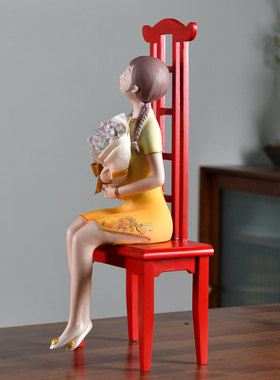 极速德化白瓷陶瓷人物美女少女仕女G雕塑艺术收藏品家居客厅摆件