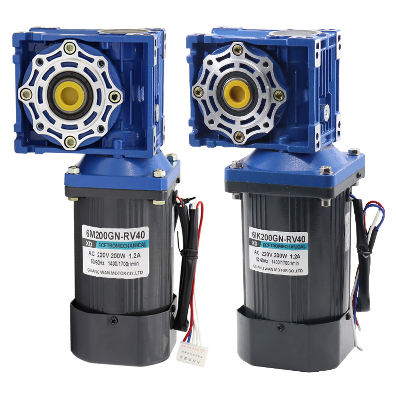 极速200W蜗轮蜗杆减速电机2w20v交流调速电机大力矩正反转电动机