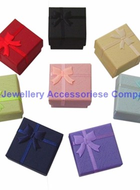 极速1PCS Fashion Ribbon Jewexlry Box  Multi Colors Ring Earr