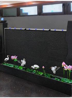 极速石材水幕墙流水墙喷泉庭院瀑布水景公司屏风别墅W鱼池景观石