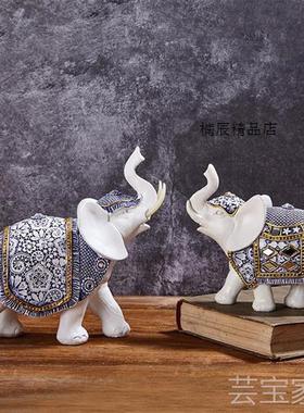 极速大象树脂工艺品摆件欧式东南亚风H格时尚创意家居轻奢摆件礼