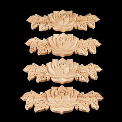 极速1Pc European Rose Woodcarving DeGcal Home Decoration Acc