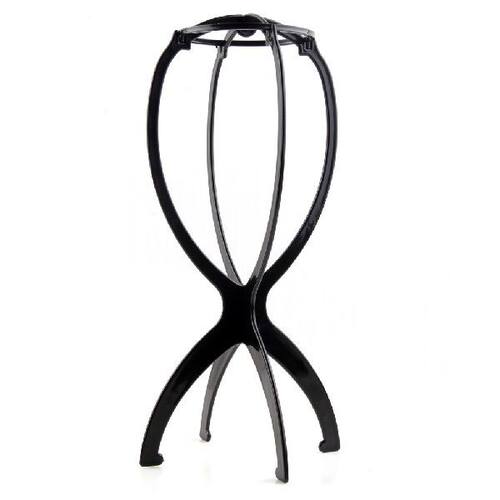 极速1 pbc Hard plastic Black Wig Stand Folding Plastic Stabl