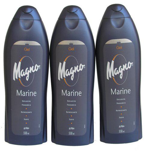 极速3 Bottles of Magno Marine Shower Gel 18.3oz.Z/550ml