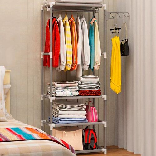 极速Bahbmetev Simple Metal Iron Coat Rack Floor Standing Clo