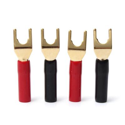极速4Pcs Y-Spade Banana Plug Vergulde Tuning Vork BanYaanste