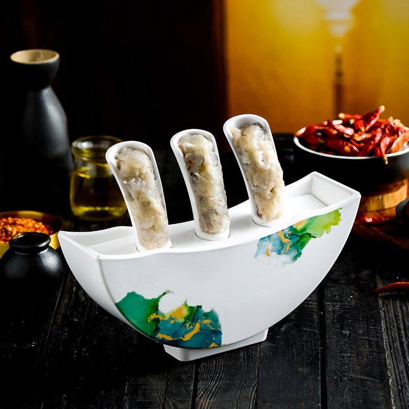 极速密胺船帆形套装m网红商用火锅虾滑套装餐具创意特色滑鱼滑制,餐饮具,盘,淘宝优惠券,粉丝福利购,淘宝优惠卷