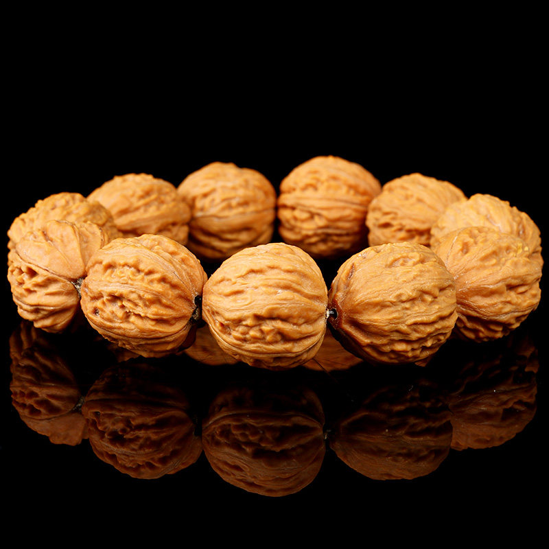 新品文玩核桃手粗小秋子狮子头手把件肉纹手持把玩T核桃麻核桃男