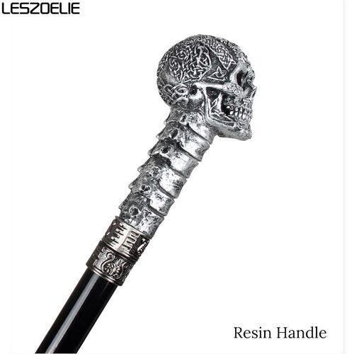 极速Resin Skull Head Handle Walking GStick For Man Fashion D