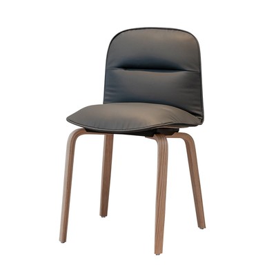 极速北欧风格轻奢皮靠背椅餐厅家用餐椅现代简约网红in.s设计师休