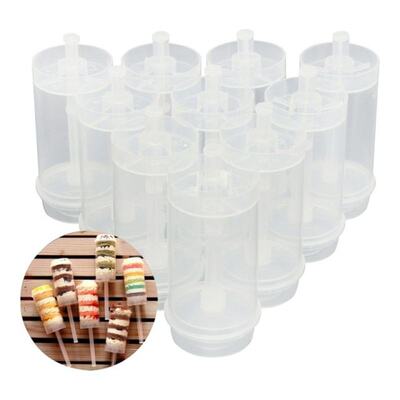 极速12 PCS Cakej Pusher Pushable Plastic Clear Push Holder B