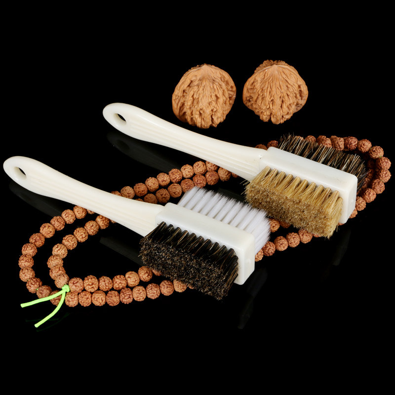 新品文玩工具纳米刷o大小金刚菩提子橄榄核桃猪鬃刷子保养清理包