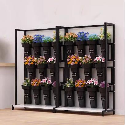 欧式新品铁艺花店花架多层花束展示架鲜花置物架落地鲜花桶置物架