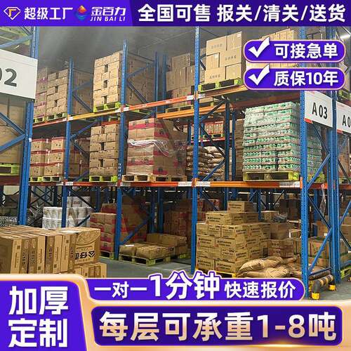 仓库加厚横梁重力型架快递展示架五金多层储物架工厂重型货架仓储