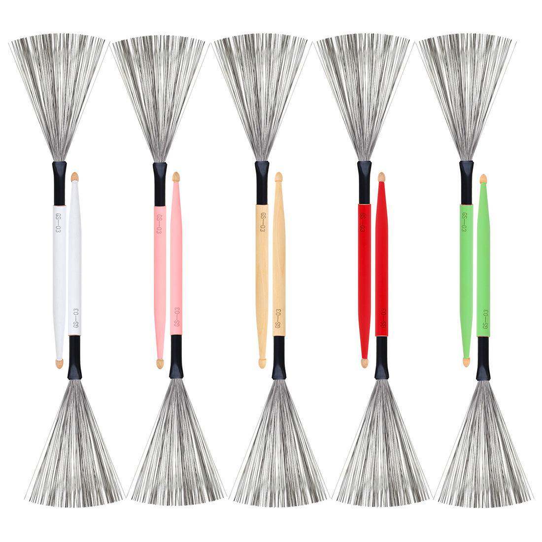 双头两用彩色金属架子鼓爵士鼓鼓棒鼓刷新款双头两用彩色鼓棒刷