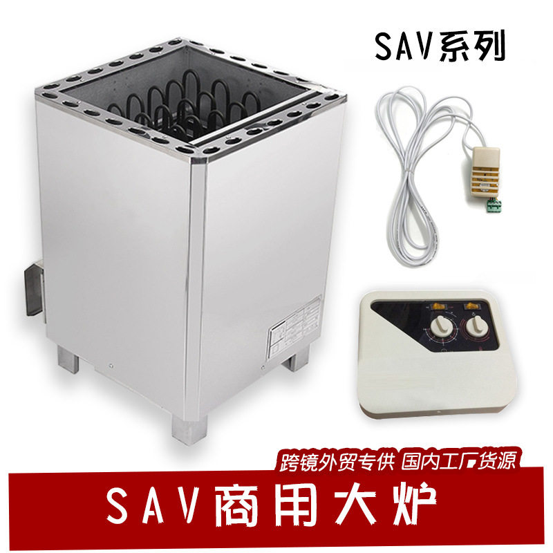 跨境热卖汗蒸房加热器304不锈钢商用桑拿炉6根管干蒸炉桑拿房设备