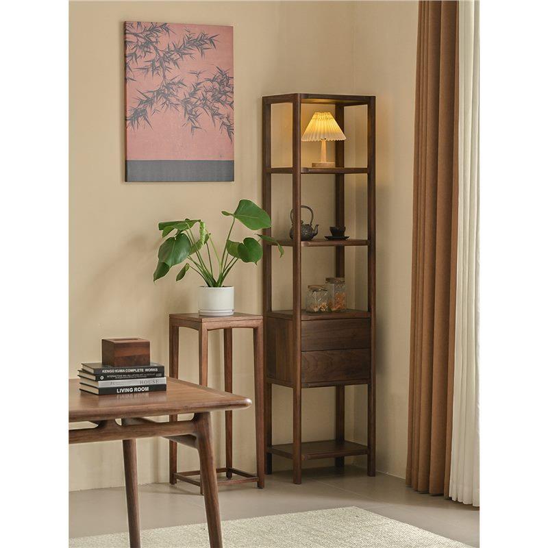 新款实木新中式博古架多宝阁置物架办公茶室展示柜隔断陈列书架子