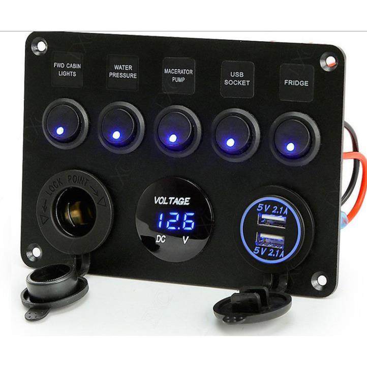 房车组合面板带蓝灯汽车轮船游艇组合面板加USB和点烟器,畜牧/养殖物资,畜牧/养殖器械,淘宝优惠券,粉丝福利购,淘宝优惠卷