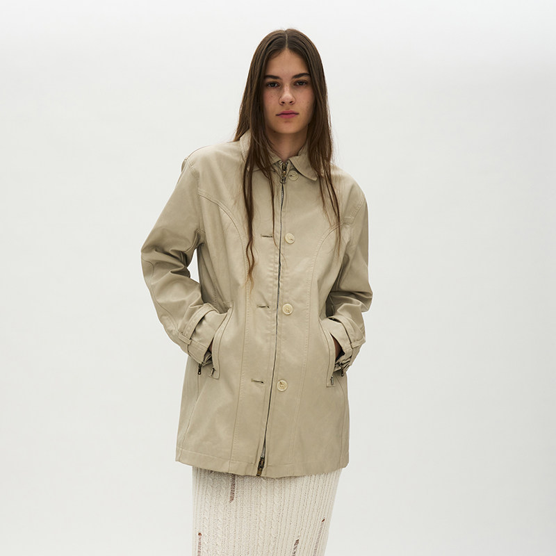 宽松休闲百搭常规PU皮衣