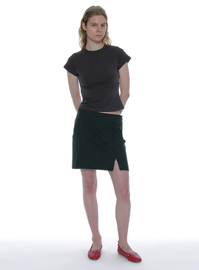 后背镂空 PARTIMENTO 25SS国内现货现小众设计暗扣修身短款T恤