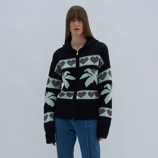 女百搭锦纶混纺毛针织衫 秋冬新款 外套 PARTIMENTO 韩国正品