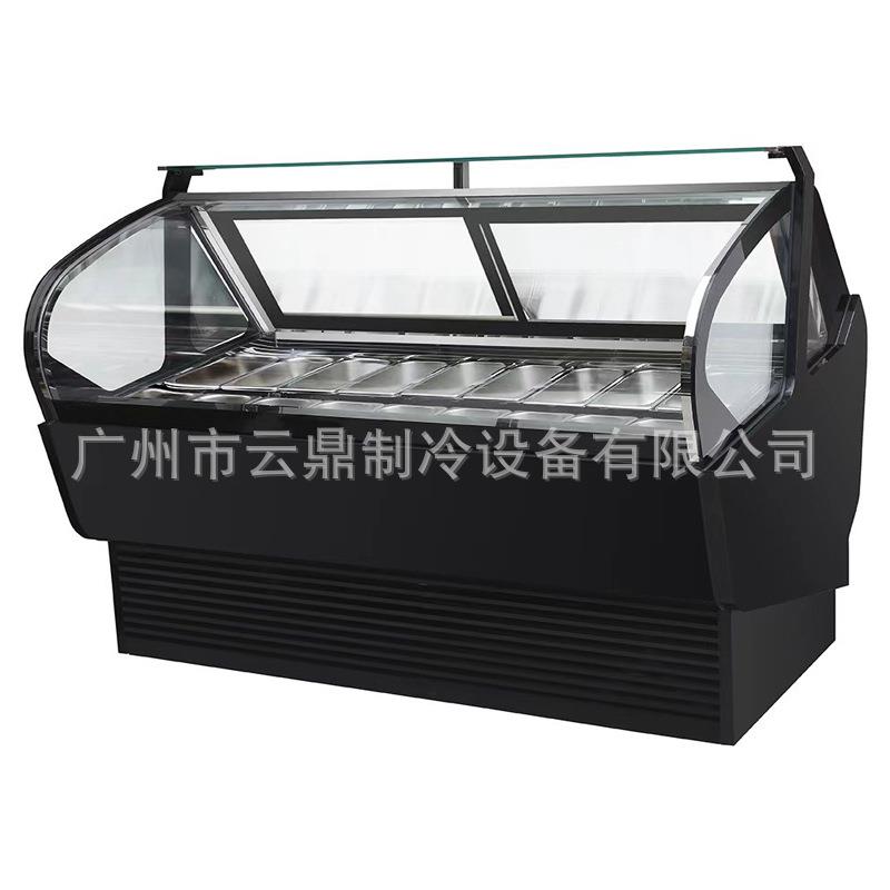 厂家新款意式18盘硬冰柜110Vicecreamshowcase冰激凌展示柜