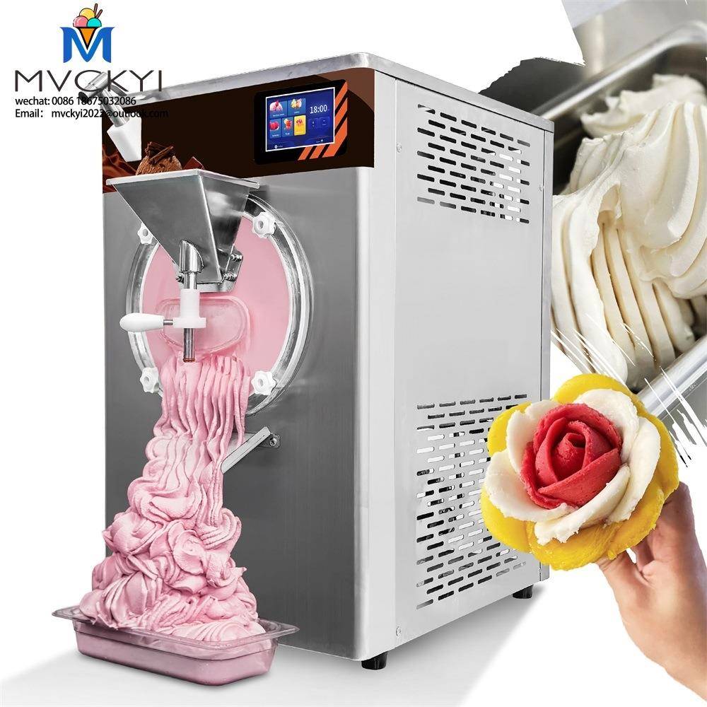 110V全自动意式挖球Gelato雪糕机硬质冰淇淋机商用立式冰激凌机