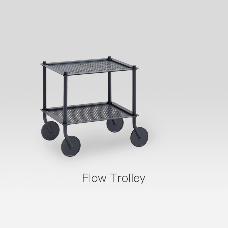 丝滑万向轮置物架muuto小推车