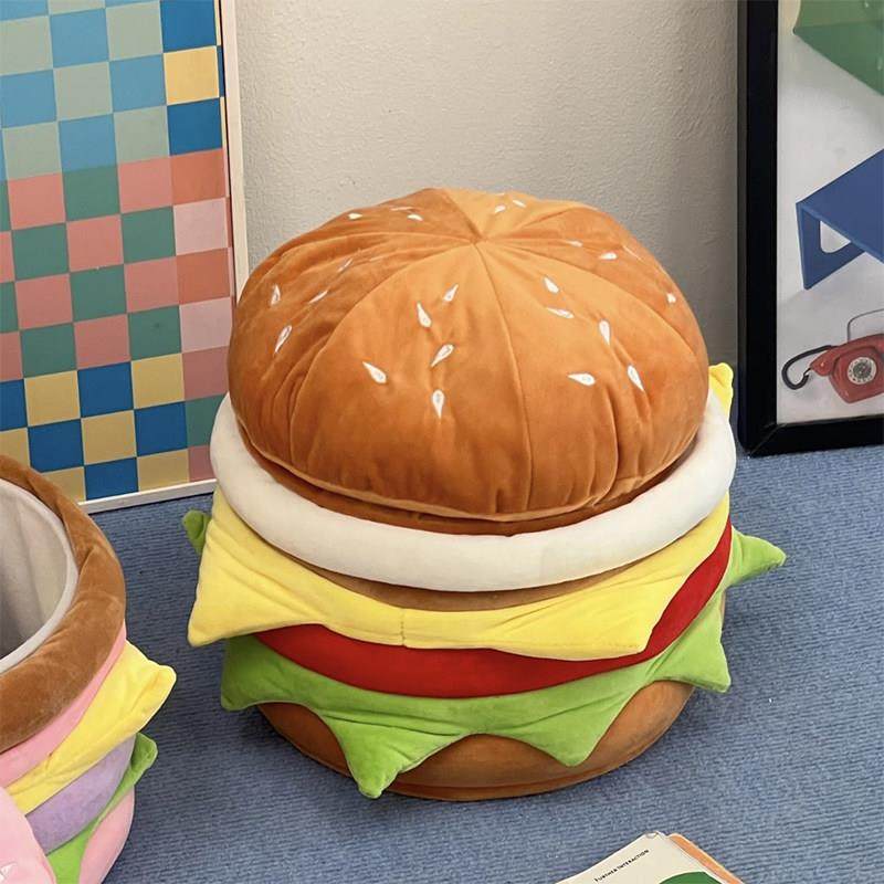 汉堡小凳子家用矮凳可爱收纳凳储物盒可坐换鞋板凳客厅坐凳圆凳,住宅家具,矮凳,淘宝优惠券,粉丝福利购,淘宝优惠卷