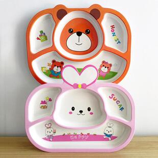 动物大联盟分格盘婴儿童餐盘家用分隔创意卡通可爱宝宝副食品盘勺