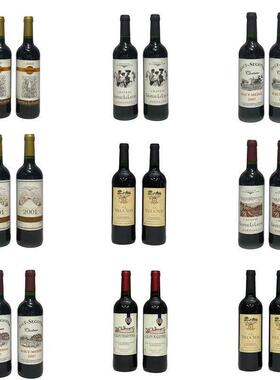 样板间厨房酒柜摆件彷真红酒道具假酒装饰酒酒店会所含液体发货