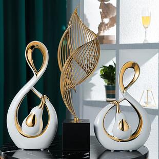 现代简约轻奢网红酒柜装饰摆件创意家居饰品玄关简约客厅工艺品