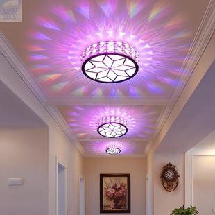 玄幻灯关彩色走廊水晶过道灯中山灯具直销筒射通道入户阳台吸顶灯