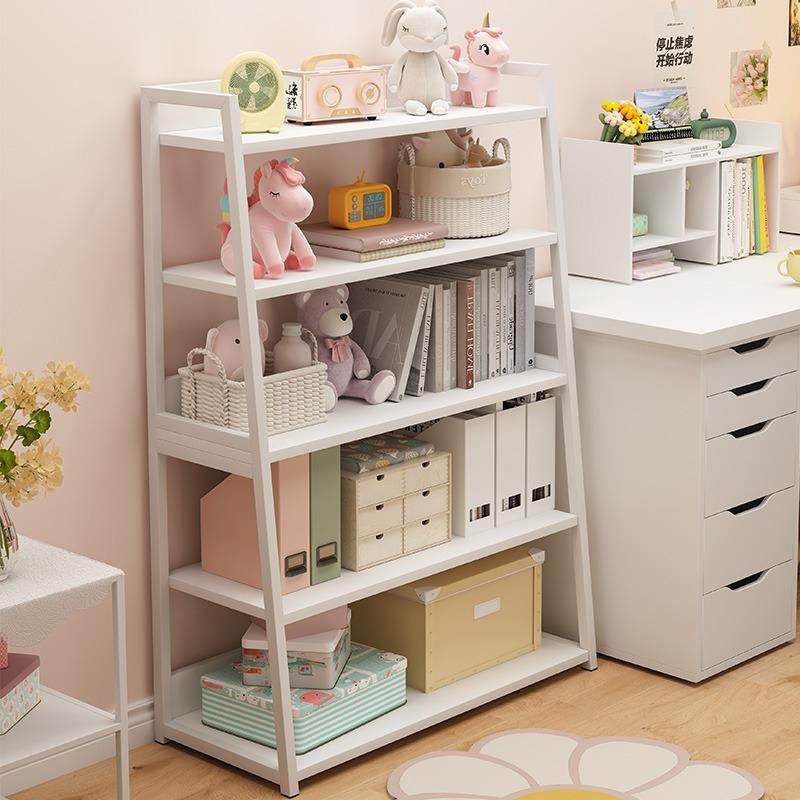 书架简约落地置物架客厅储物卧室铁艺多层收纳架学生家用简易架子