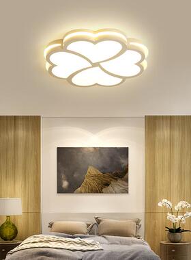 按钮式亚克力led主卧室吸顶灯浪漫温馨简约现代酒店客房花形顶灯
