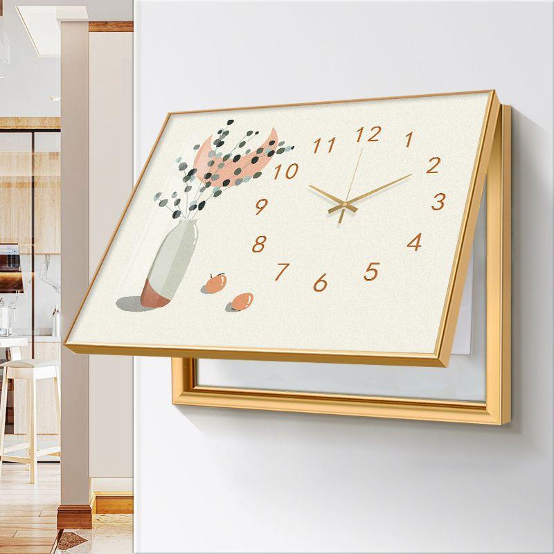 植物瓶子时钟电表箱装饰画带钟表免打孔遮挡配电箱总开关电闸挂画